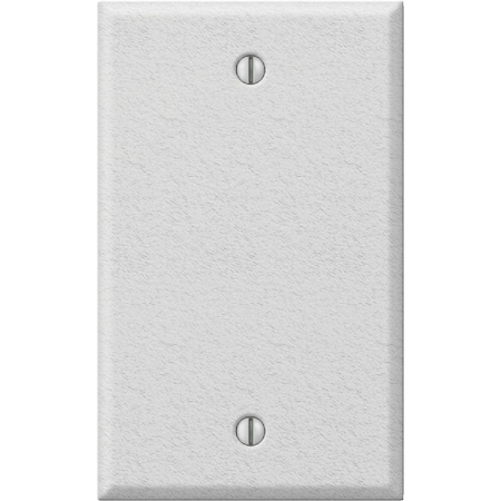 Amerelle 1-Gang Standard Stamped Steel Blank Wall Plate, White Wrinkle C982BW